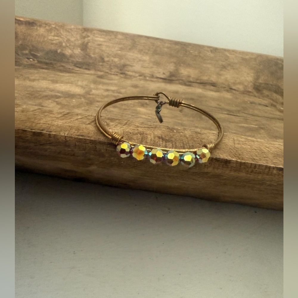 Luca and Danni Bracelet - Antique Gold/Brown Iridescent Coloring